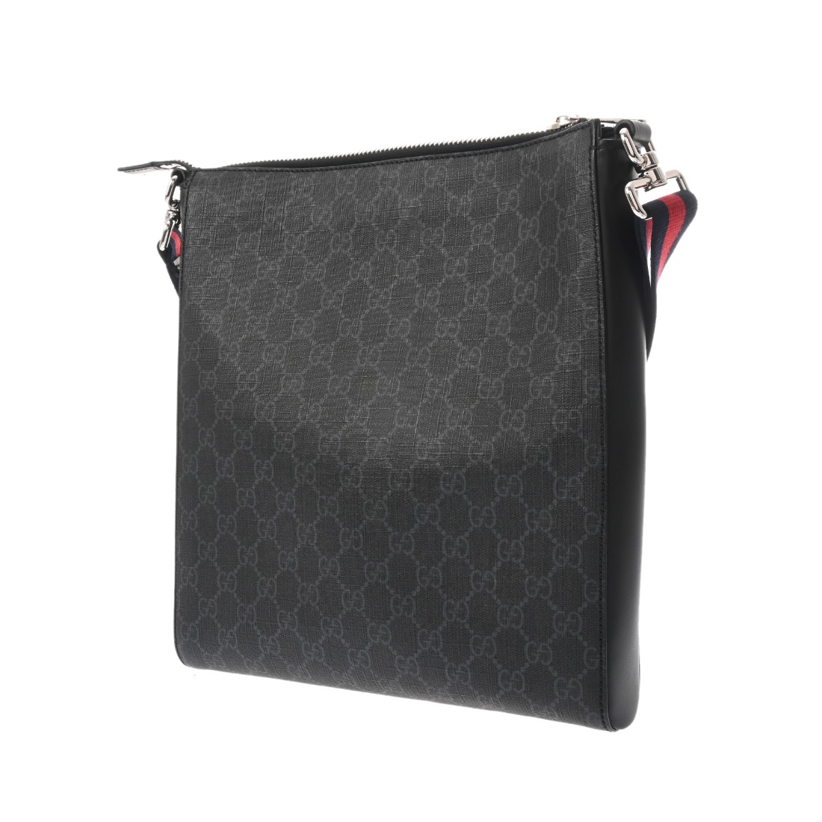 グッチ スプリーム メッセンジャーバッグ ブラック/グレー 474137