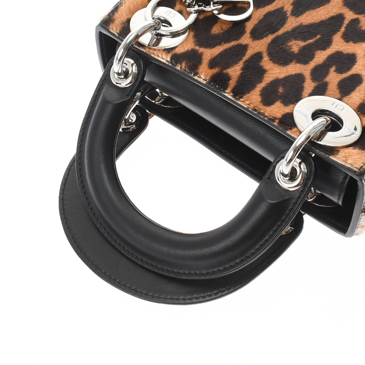 ディオール / Dior LADY DIOR ミニバッグ レオパード柄 ブラウン