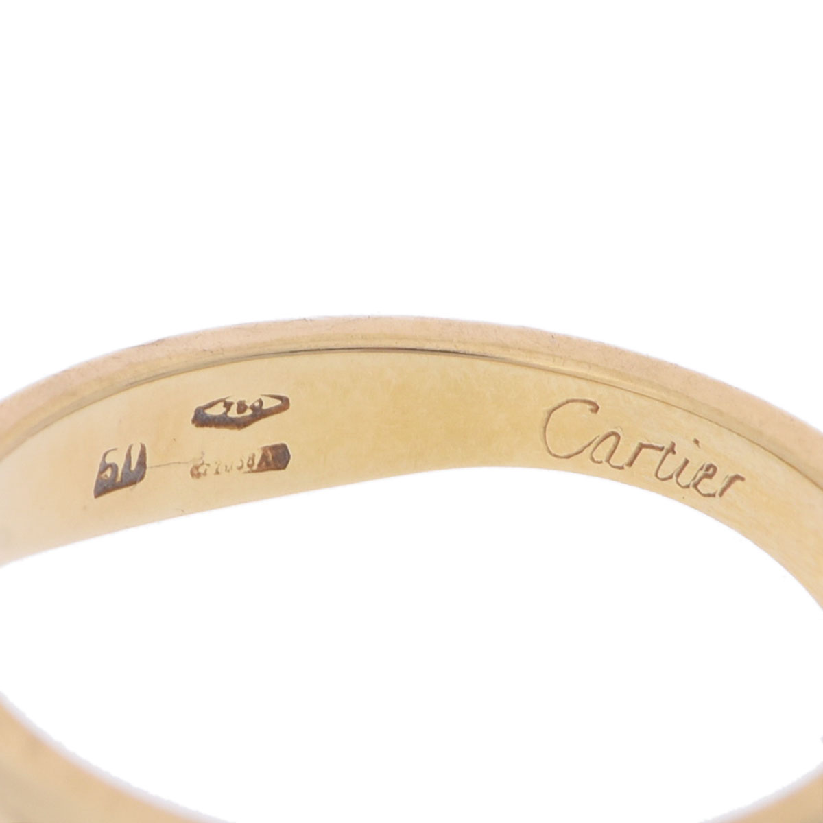 カルティエ ラブミー リング #50 シルバー K18イエローゴールド YG/K18