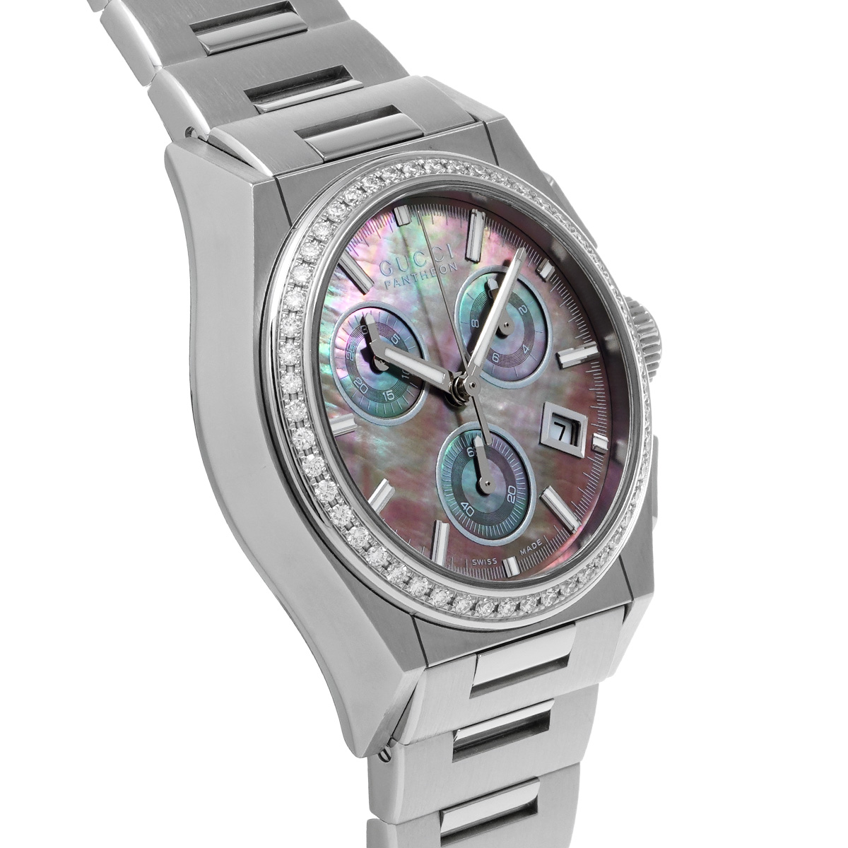 グッチ パンテオン 115.4 ブラックシェル ユニセックス 時計 【中古