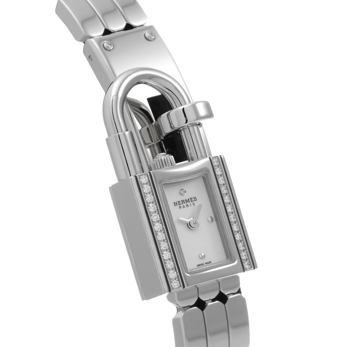エルメス ケリーウォッチ ダイヤ KE4.130 ホワイト レディース 時計