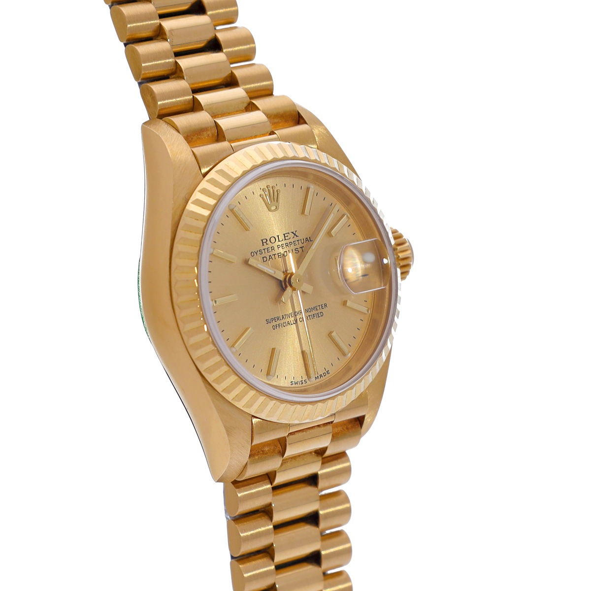ロレックス デイトジャスト 69178 シャンパン レディース 時計 【中古
