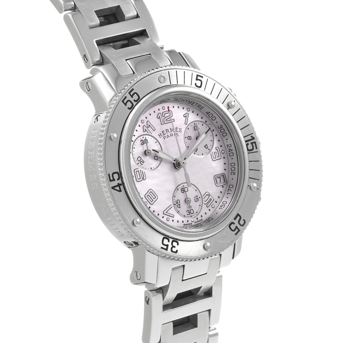 エルメス クリッパー ダイバー クロノグラフ CL2.310 ピンクシェル