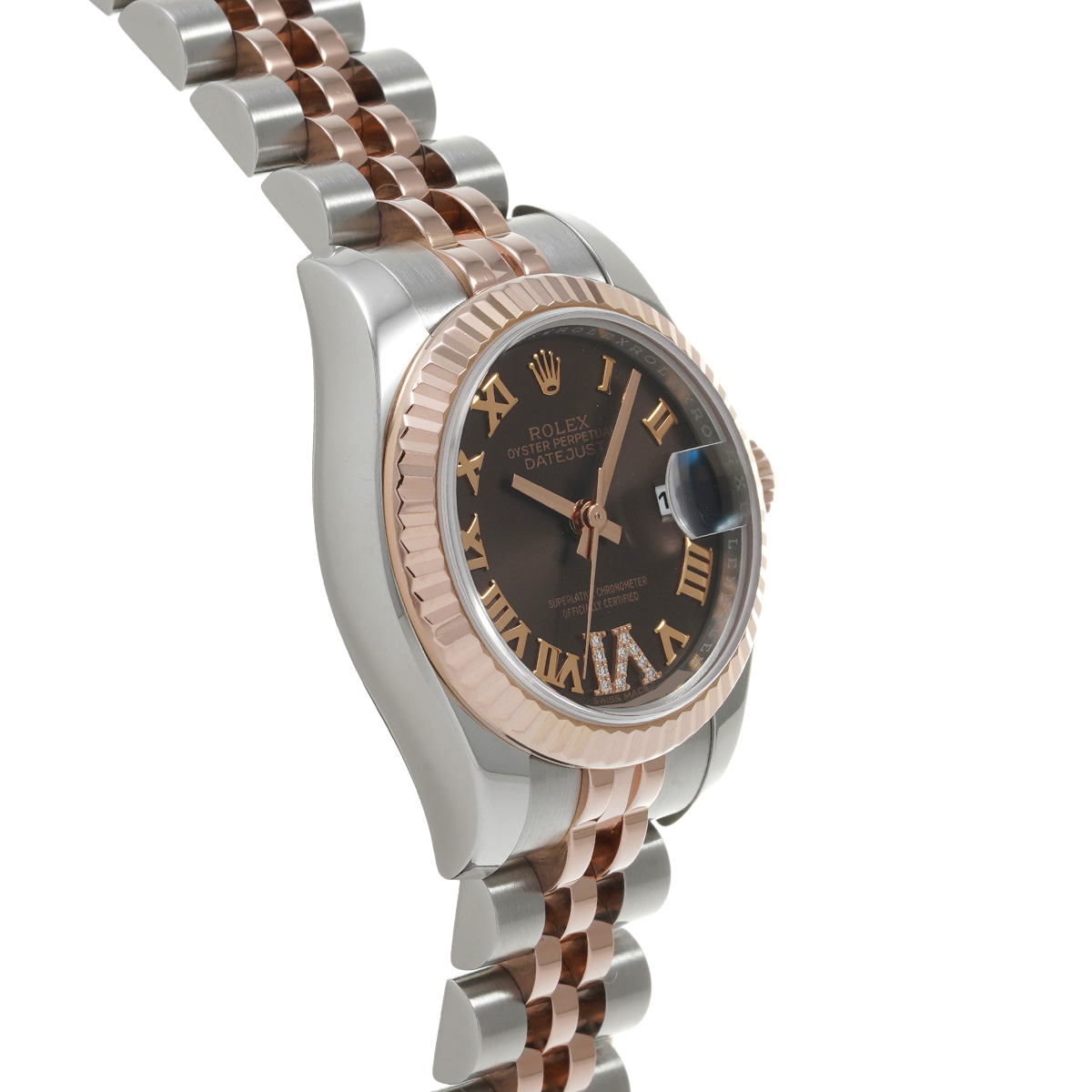 ロレックス デイトジャスト 179171 チョコレートブラウン/ダイヤモンド