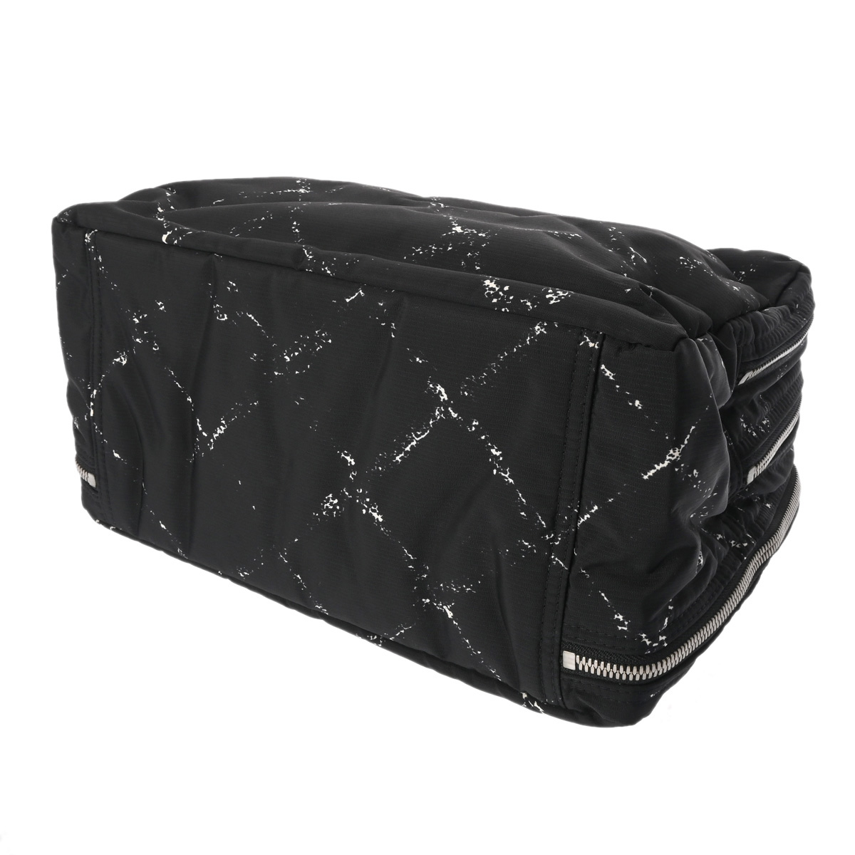 シャネル 旧トラベルライン ミニボストンバッグ ブラック ナイロン