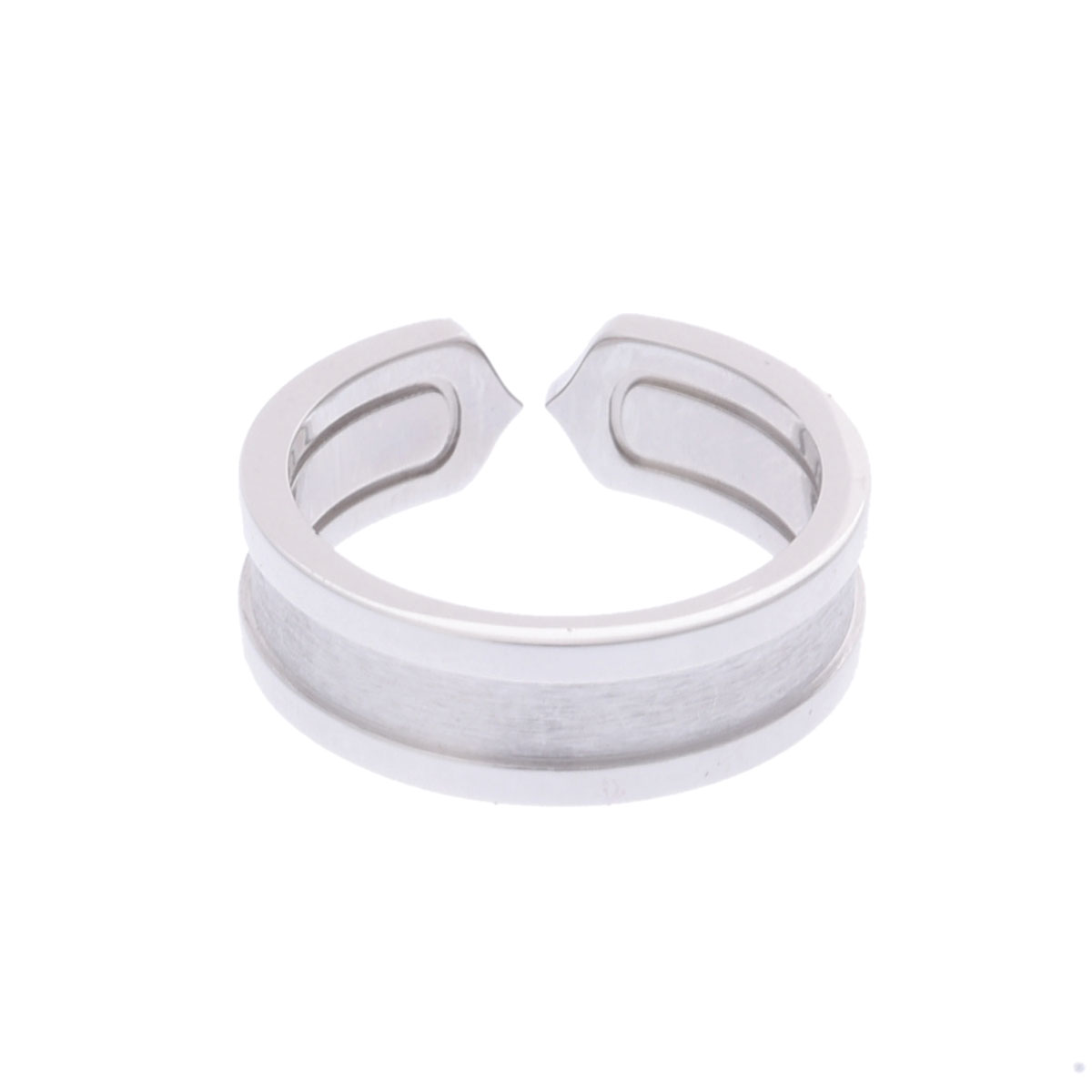 カルティエ C2リング #54 シルバー B4044254 K18ホワイトゴールド WG