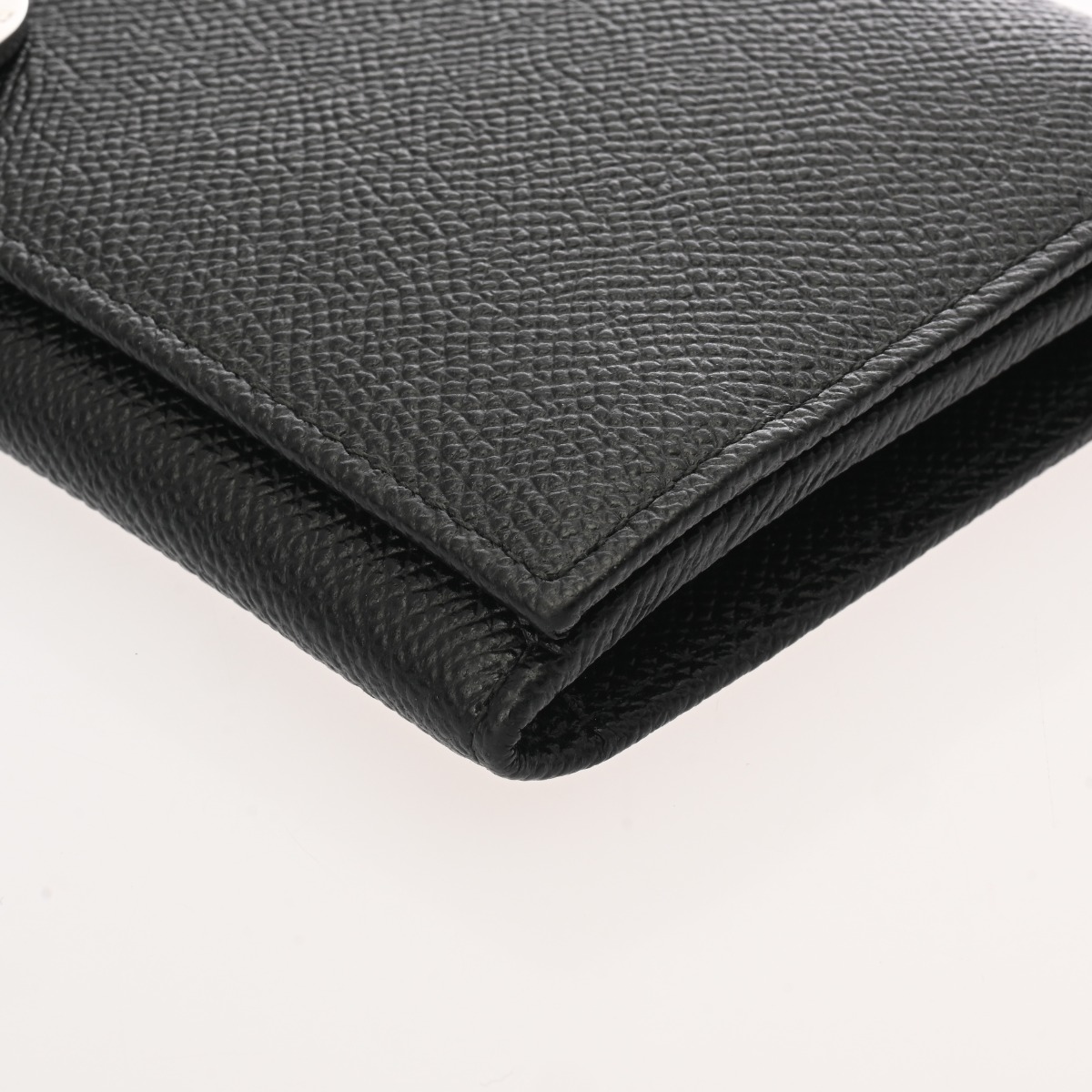 ブルガリ クリップ ラージ ウォレット ブラック レザー レディース