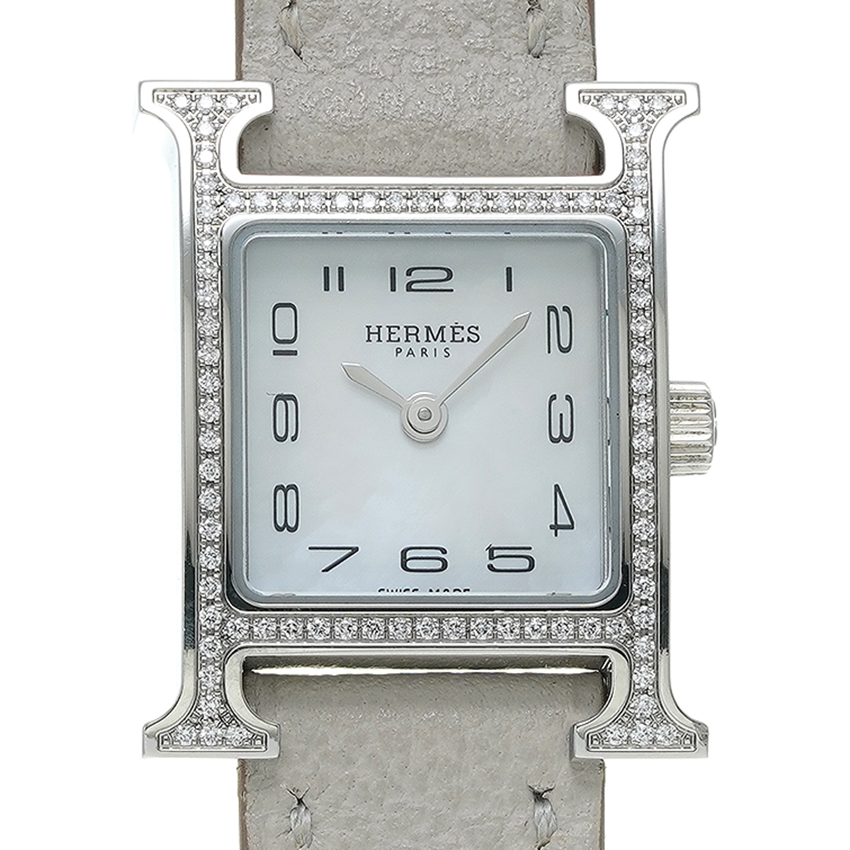 エルメス / HERMES Hウォッチ ミニ HH1.131.286 ホワイトシェル