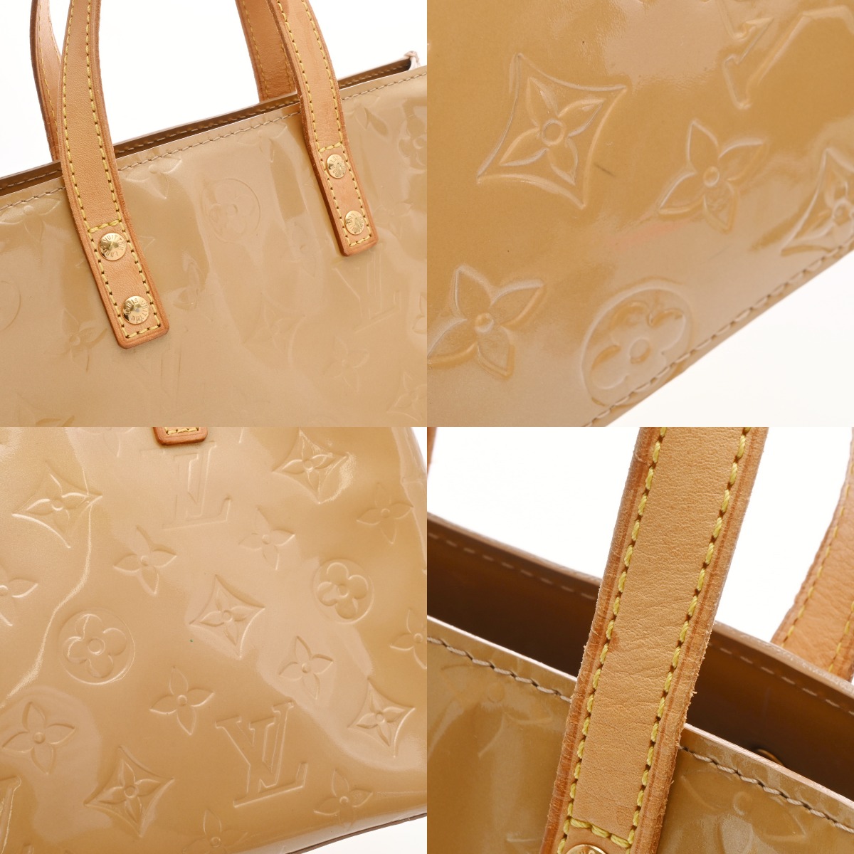 ルイヴィトン モノグラムヴェルニ リード PM ベージュ M91144