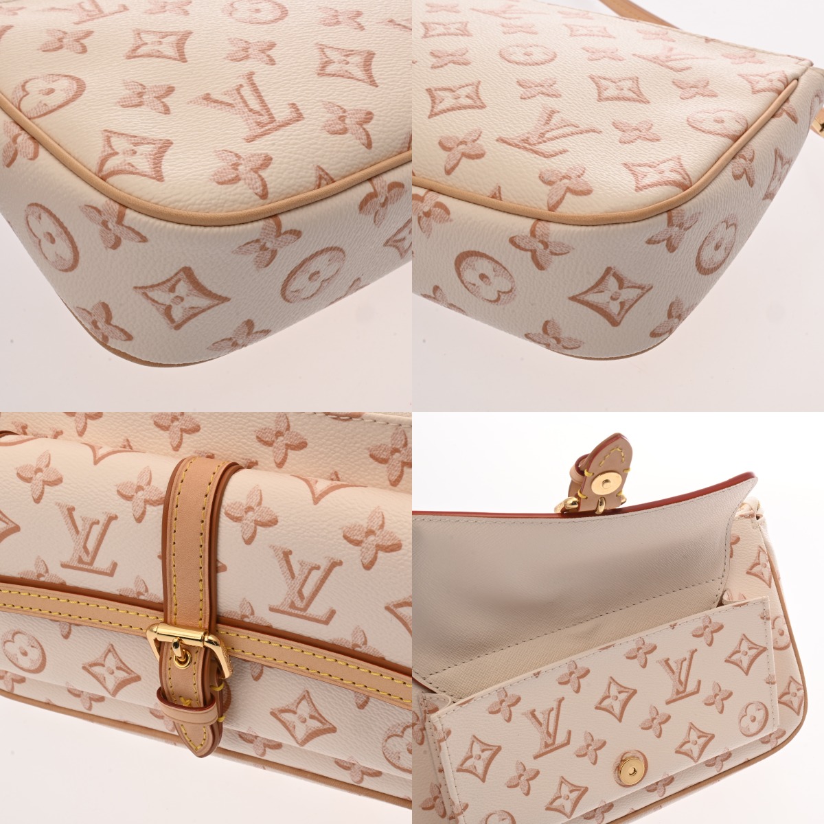 ルイ ヴィトン モノグラム マキシポシェット アクセソワール ベージュ