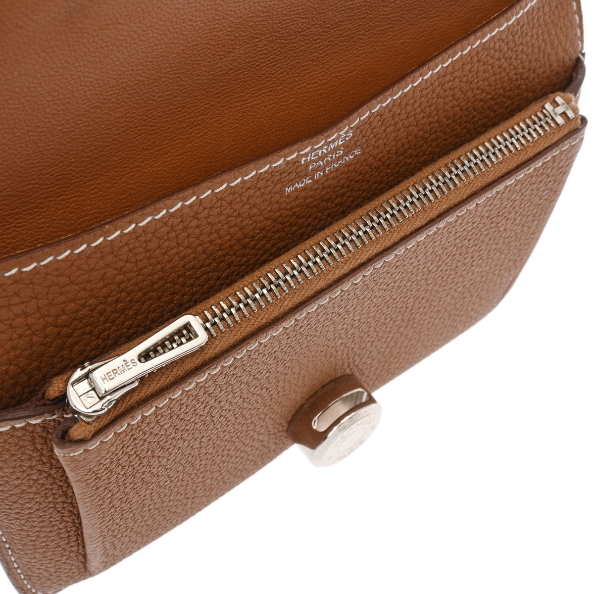 エルメス ドゴン コンパクト ゴールド トゴ レディース 財布 【中古