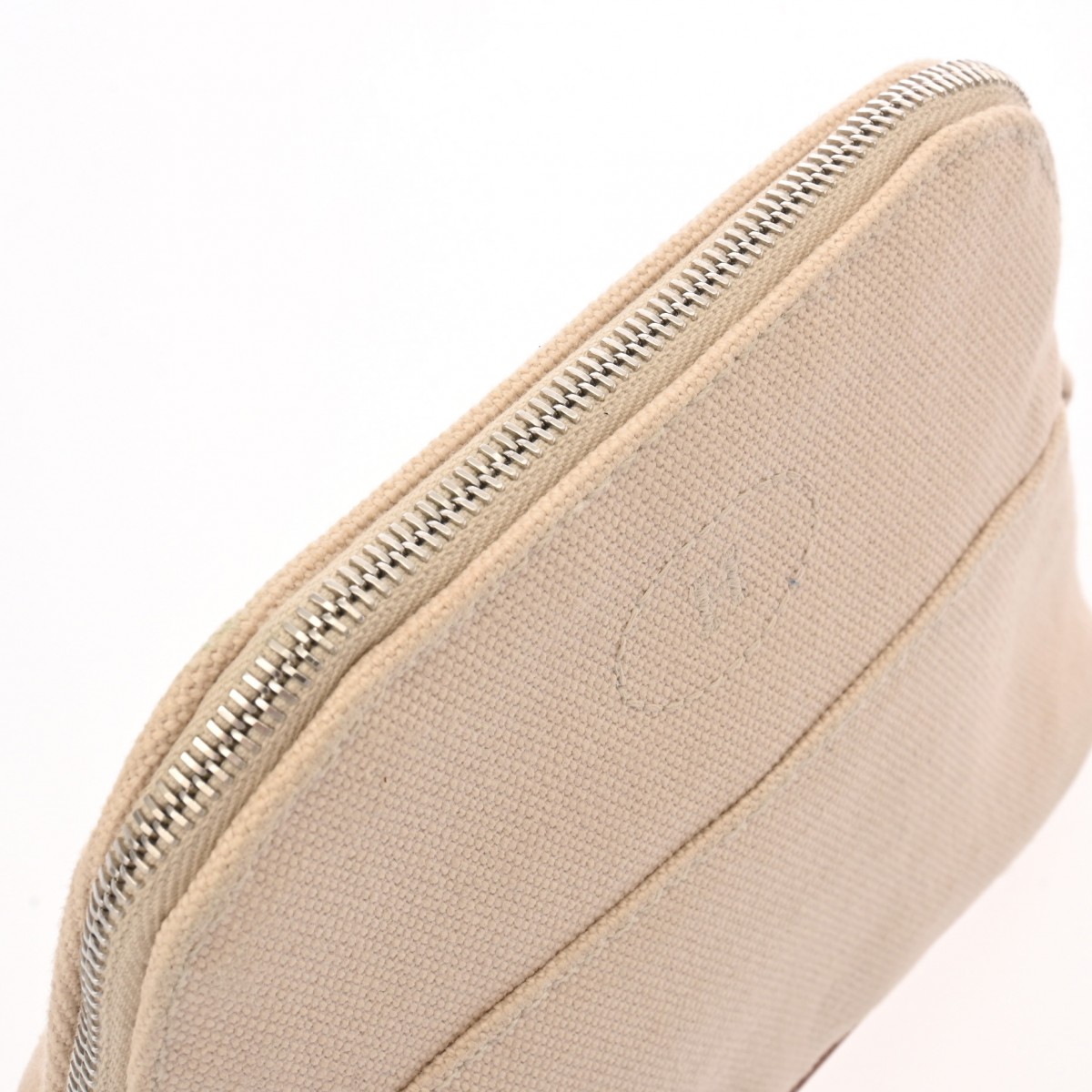 エルメス ボリード ポーチ ミニミニ ベージュ コットンキャンバス