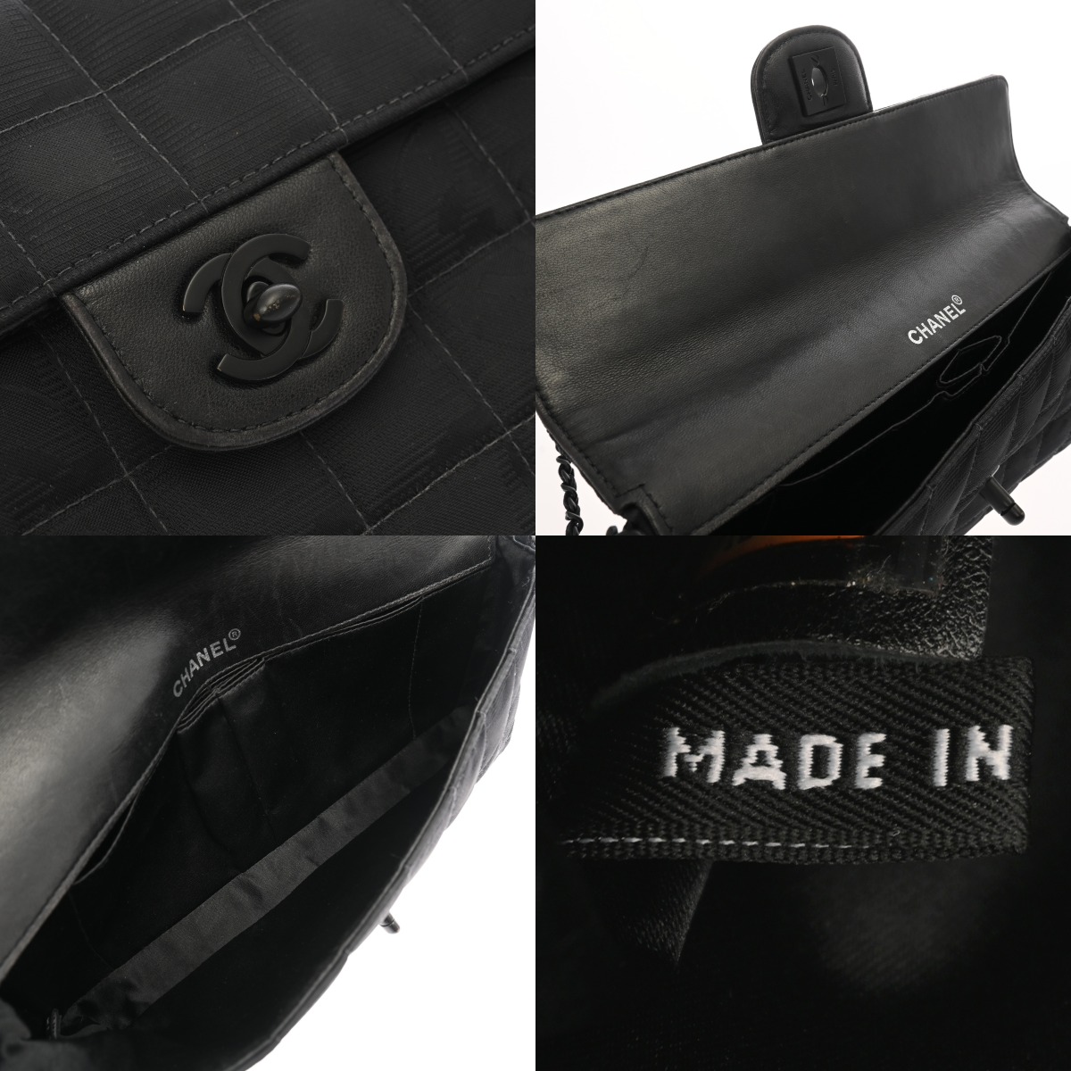 シャネル ニュートラベル チェーンショルダー ブラック ナイロン