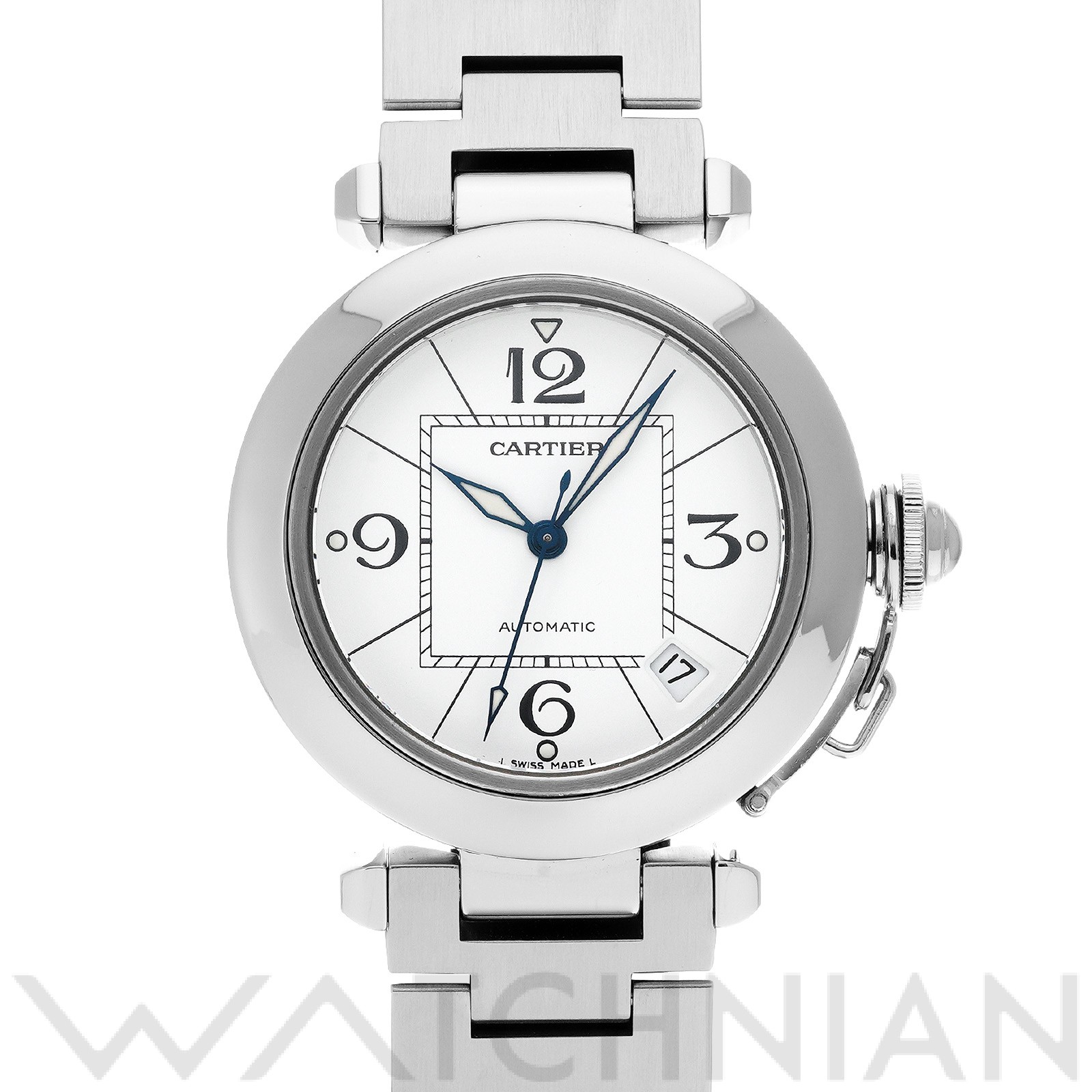 カルティエ パシャC メリディアン GMT W31029M7 シルバー ユニセックス