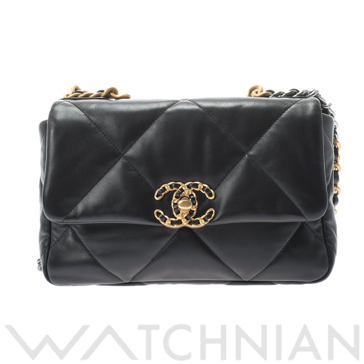 シャネル / CHANEL CHANEL19 ハンドバッグ ブラック/ゴールド/シルバー