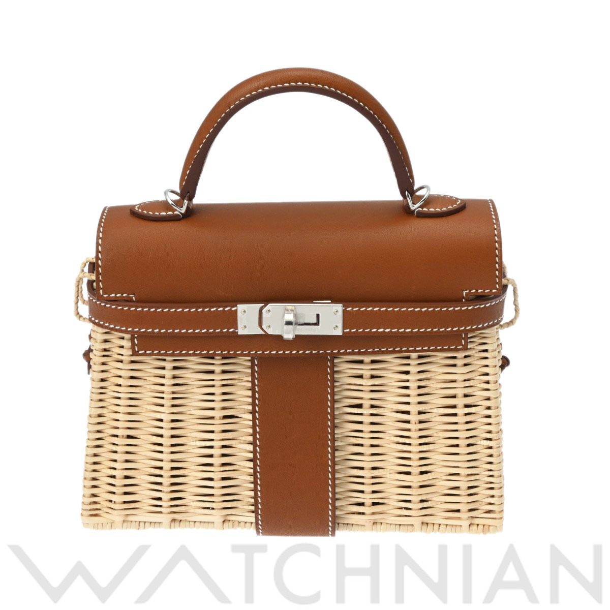 エルメス ミニケリー ピクニック フォーブ/ナチュラル バレニア/ヤナギ