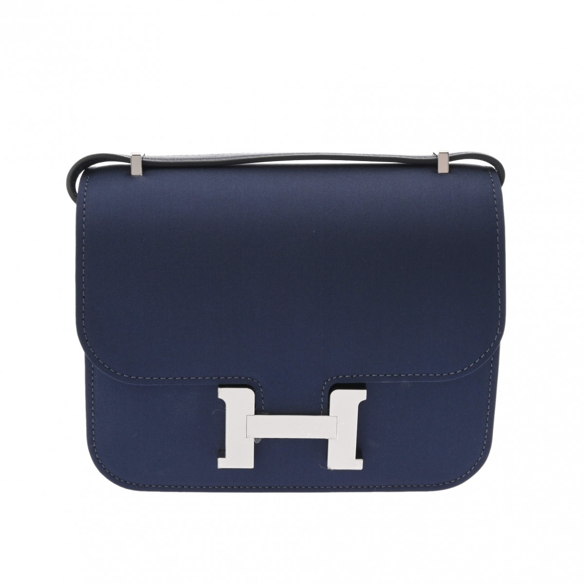 エルメス コンスタンス ミニ18 ミロワール ネイビー系 シルク