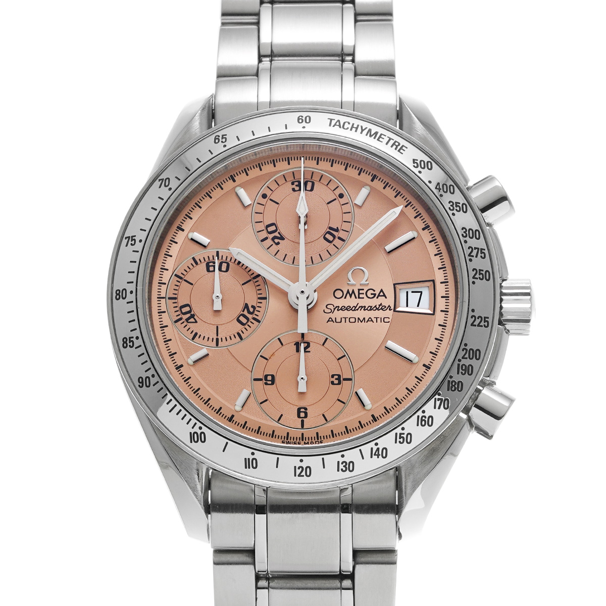 オメガ スピードマスター デイト 3513.60 サーモンピンク メンズ 時計