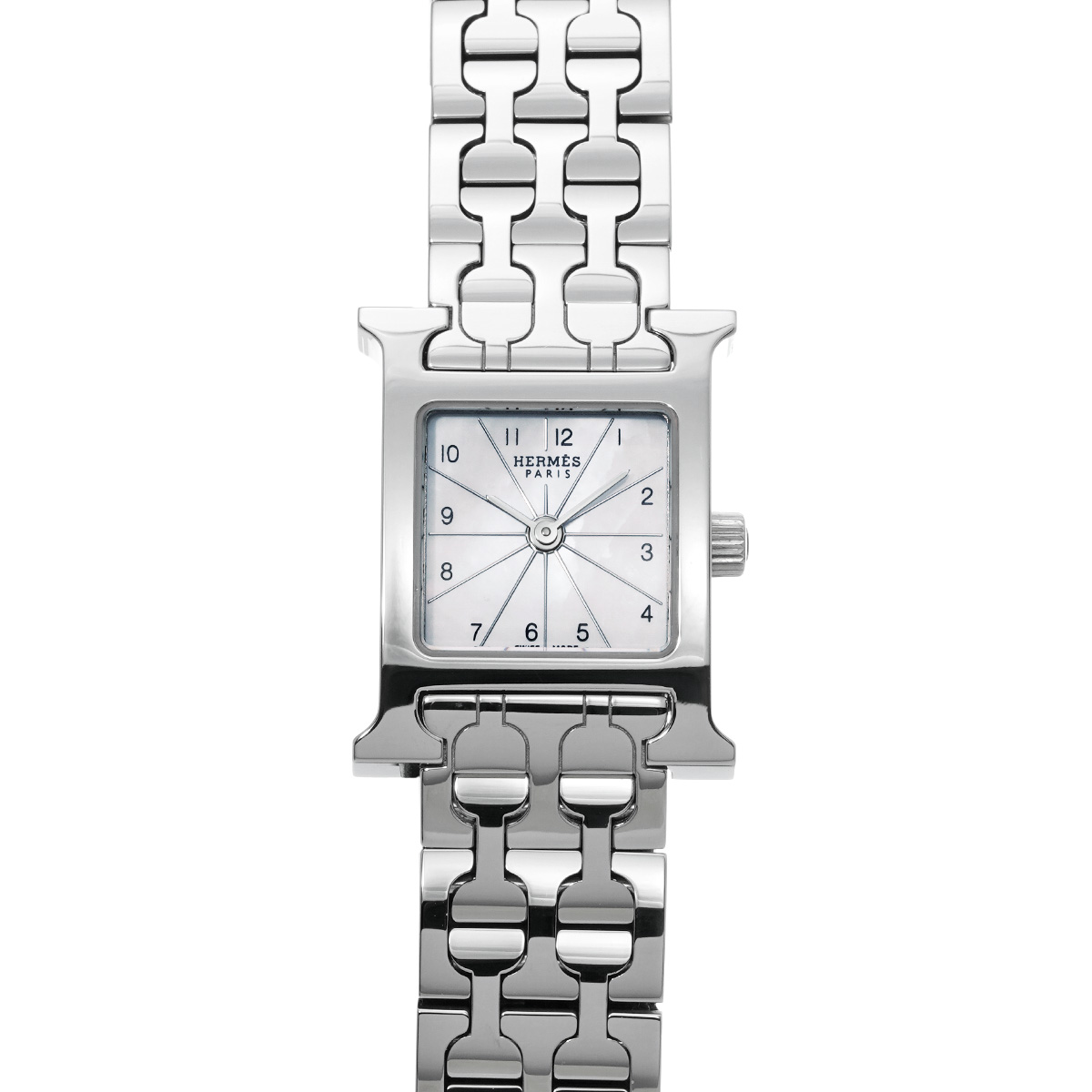 エルメス Hウォッチ ミニ HH1.110 ホワイトシェル レディース 時計