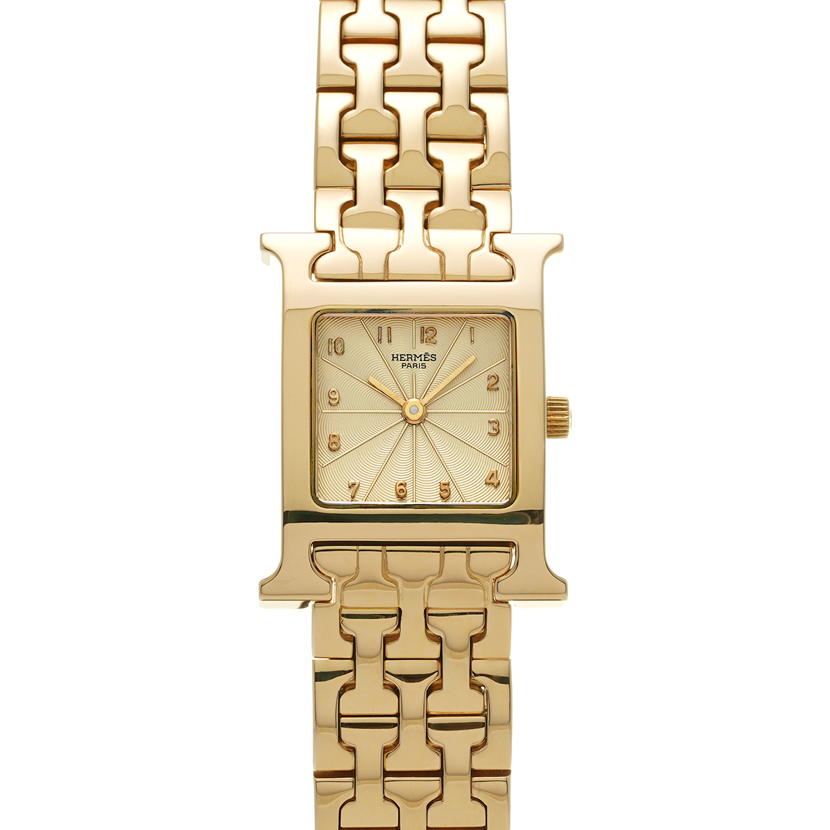 エルメス Hウォッチ HH1.285 ゴールド レディース 時計 【中古