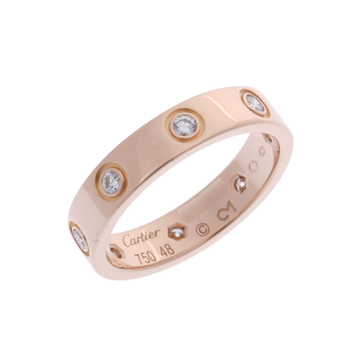 カルティエ ミニラブリング #48 8PD ゴールド K18ピンクゴールド PG