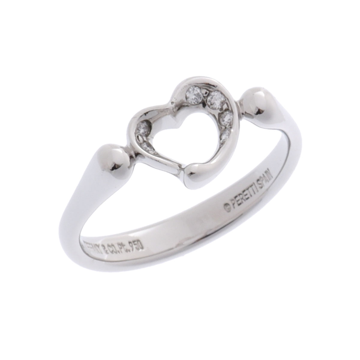 ティファニー オープンハート リング シルバー Pt950プラチナ