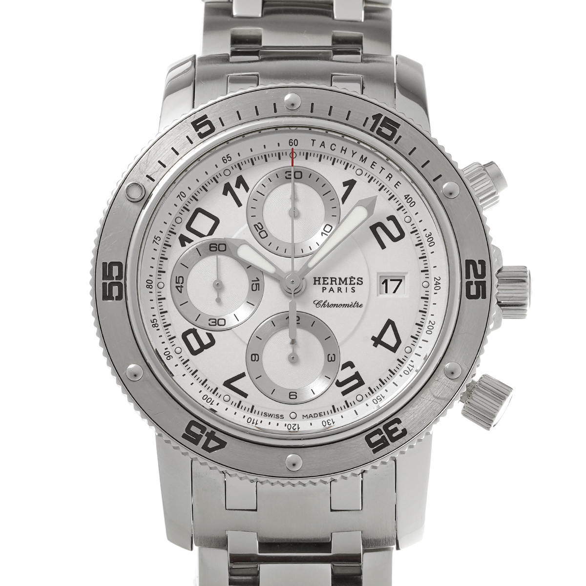 エルメス クリッパー ダイバー クロノグラフ CP2.910 ホワイト メンズ