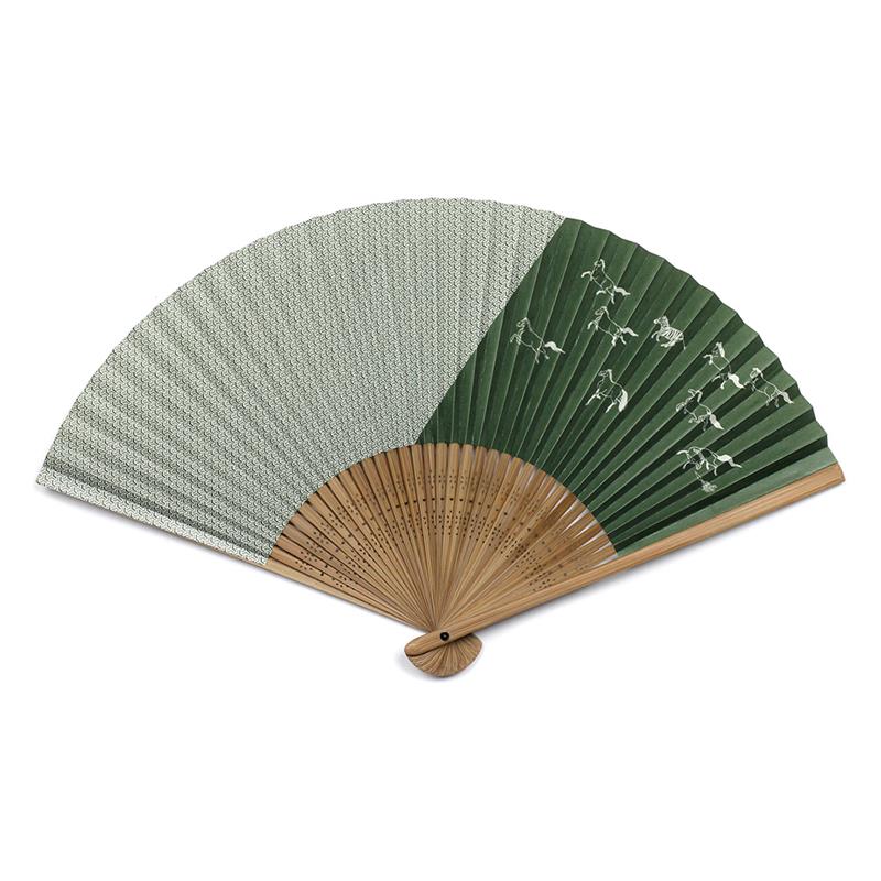 両面貼り 招福扇子 75型35間 うまくいく （馬九行久） | 谷口松雄堂