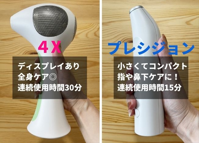 トリアの4Xとプレシジョンどっちがいい？両方使って違いを比較