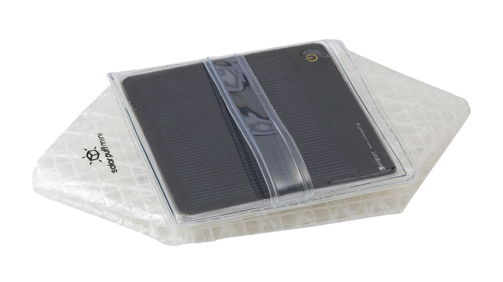 電池不要！コンパクトなソーラー充電LEDランタン「ソーラーパフ」に