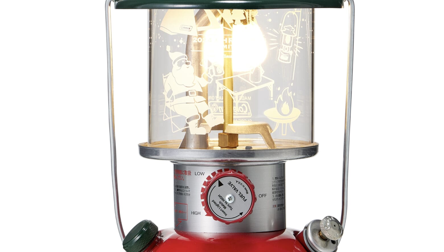 コールマンのクリスマス限定ガソリンランタンに、トナカイとサンタ