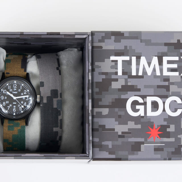 アーバンミリタリーな装いを腕に。GDCから、TIMEX とのチームアップ