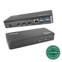 Plugable USB C Triple Display Docking Station - 100W PD, 3x HDMI