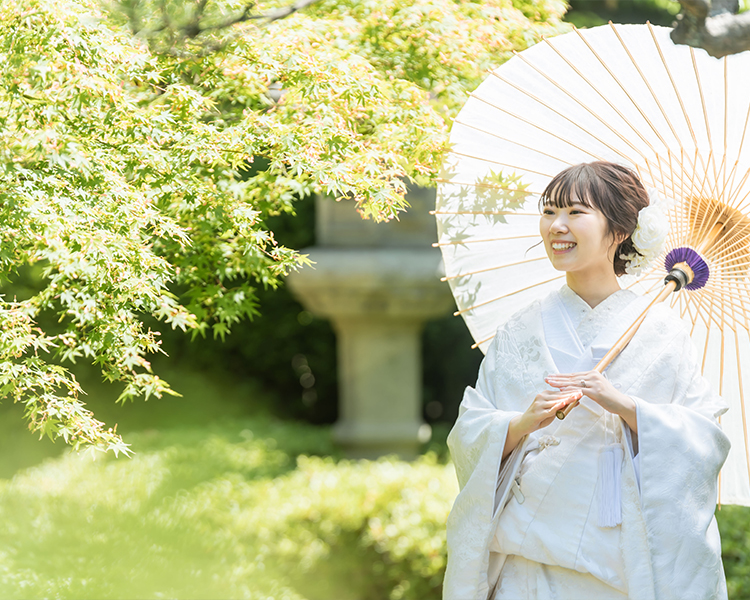 前撮り 福岡・熊本】白無垢に白番傘 | 前撮り・フォトウェディング専門