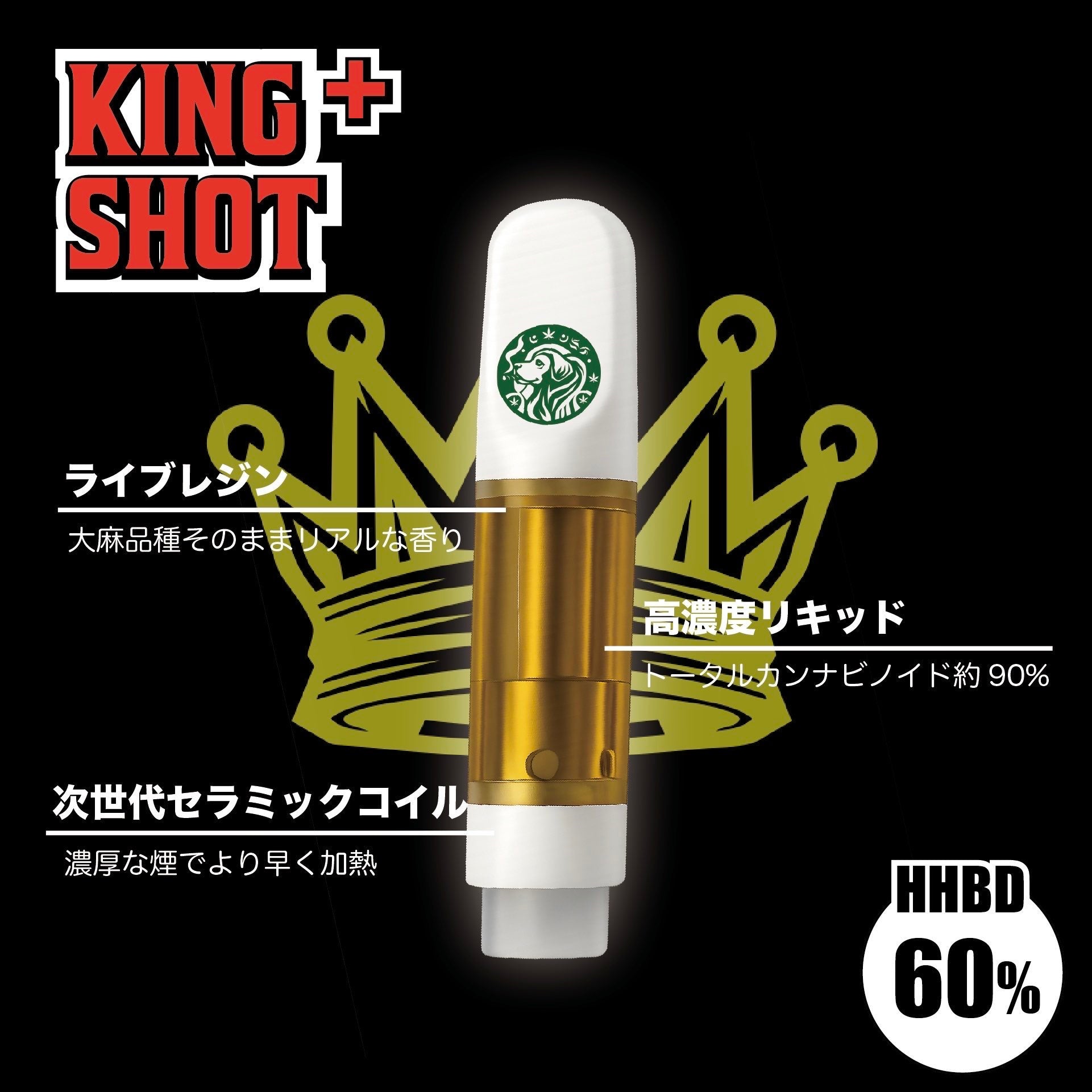 CRDH 50% キングショット+ 1ミリ ライブレジン 高濃度 サティバ 上級者
