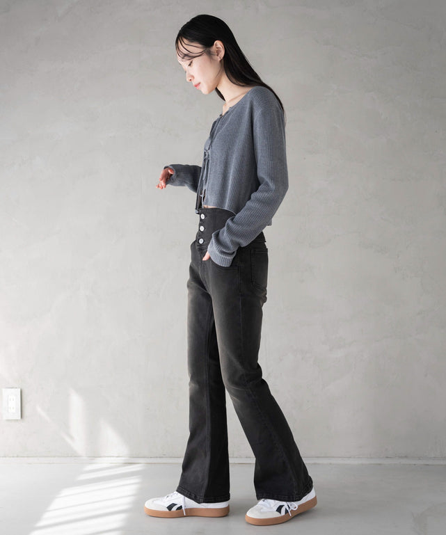 ハイウエストストレッチフレアデニムパンツ｜WEGO（ウィゴー） – WEGO