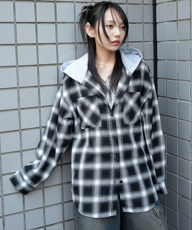 裏毛フードチェックシャツ｜WEGO（ウィゴー） – WEGO ONLINE STORE