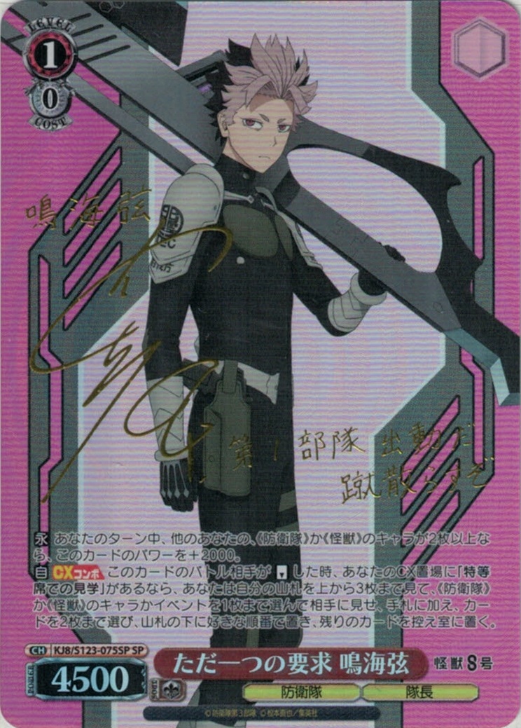 ヴァイスシュヴァルツ 怪獣8号 深夜のトレーニングルーム 保科宗四郎