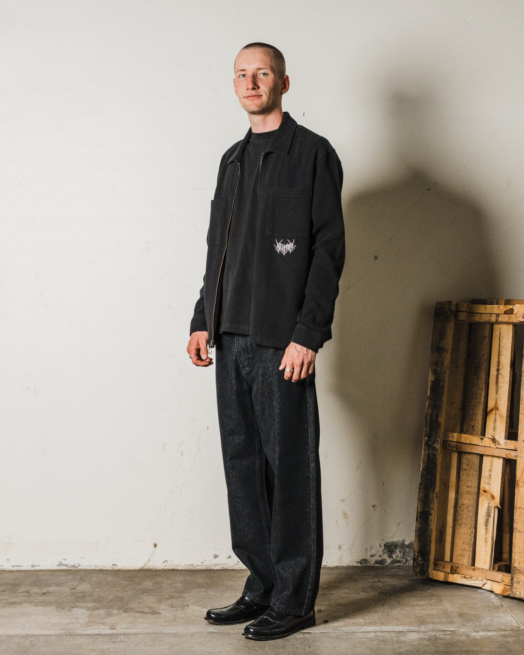 Immortal Loose Straight Fit Denim - Washed Black – Welcome Skateboards