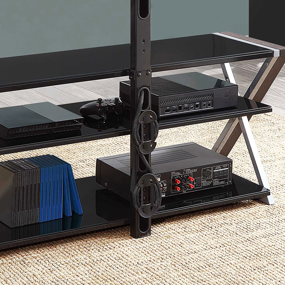 Xavier 56in Brown 3-In-1 Flat-Panel TV Stand | Whalen Furniture