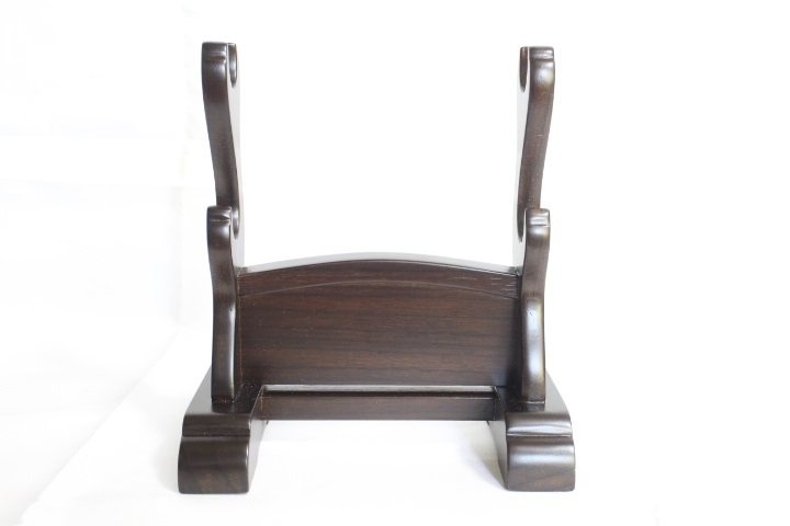 懐剣・短刀掛・2本掛・紫檀（無垢）・可愛い・頑丈・固定型・高級