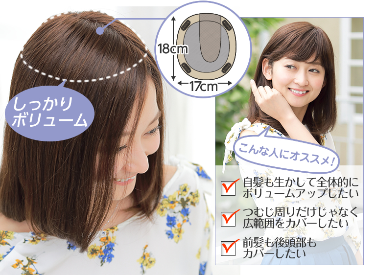 レミーピース製品一覧｜色なじみ抜群！人毛100% 部分ウィッグ・レミー