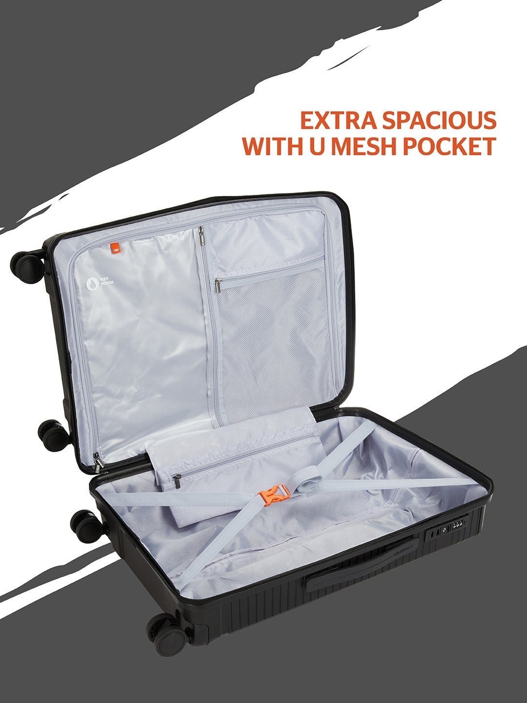 Buy Zeus TR Large Hard Trolley Bag Suitcase Black Online