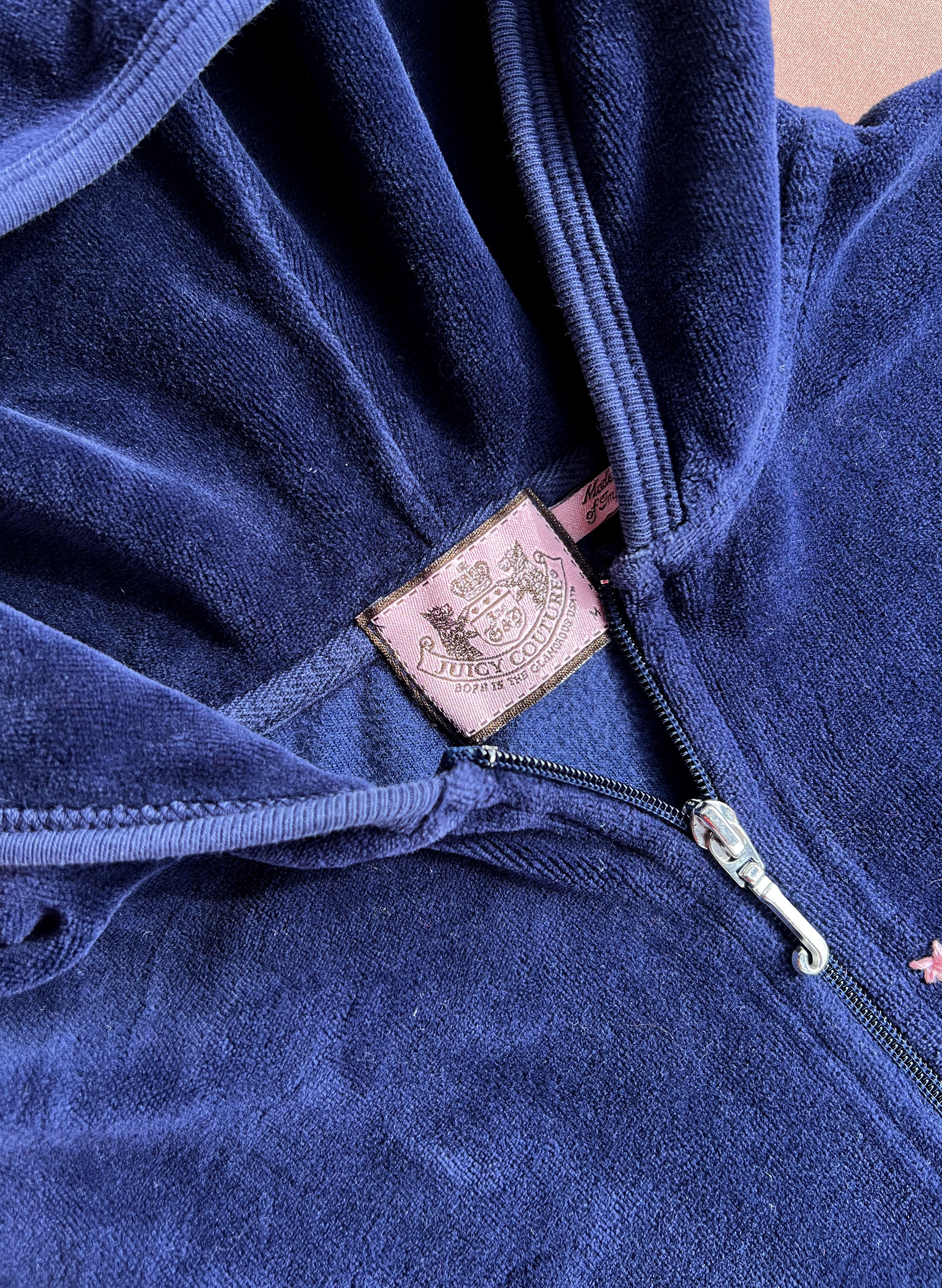 Y2K Juicy Couture Zip-up - Navy (S/M) – wildflower wurld