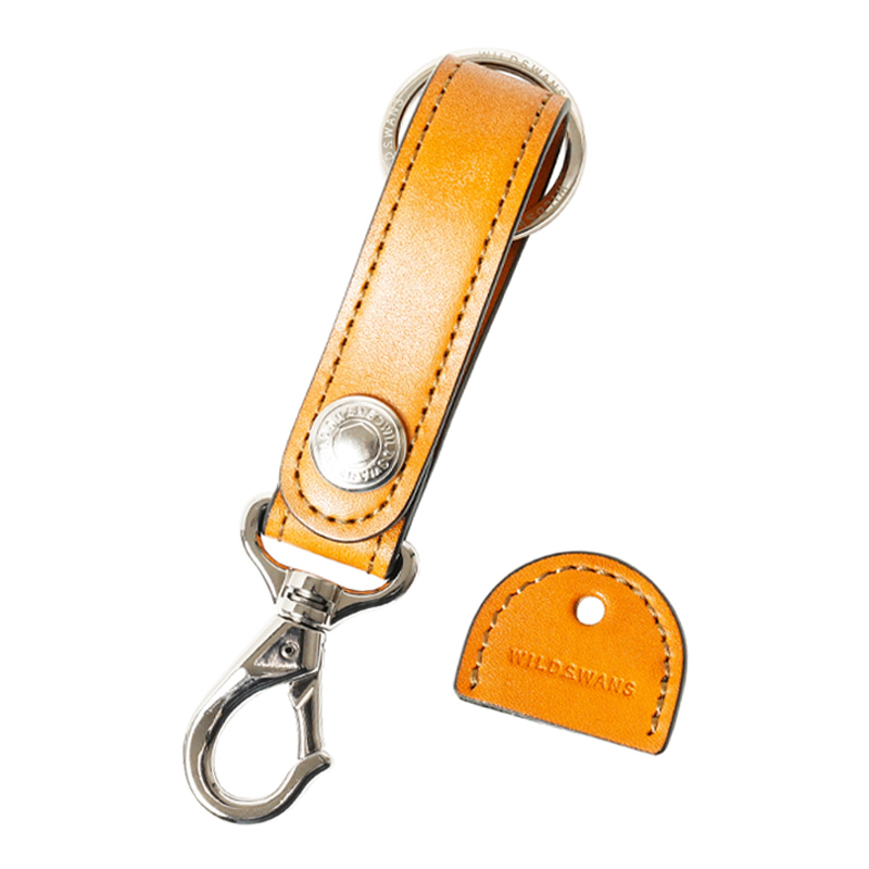 キーホルダー《ブランチ2》フルグレインブライドルレザー｜WILDSWANS