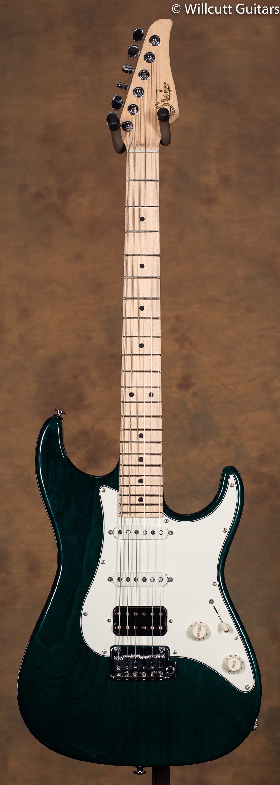 Suhr Standard Pro HSS Trans Teal - Willcutt Guitars