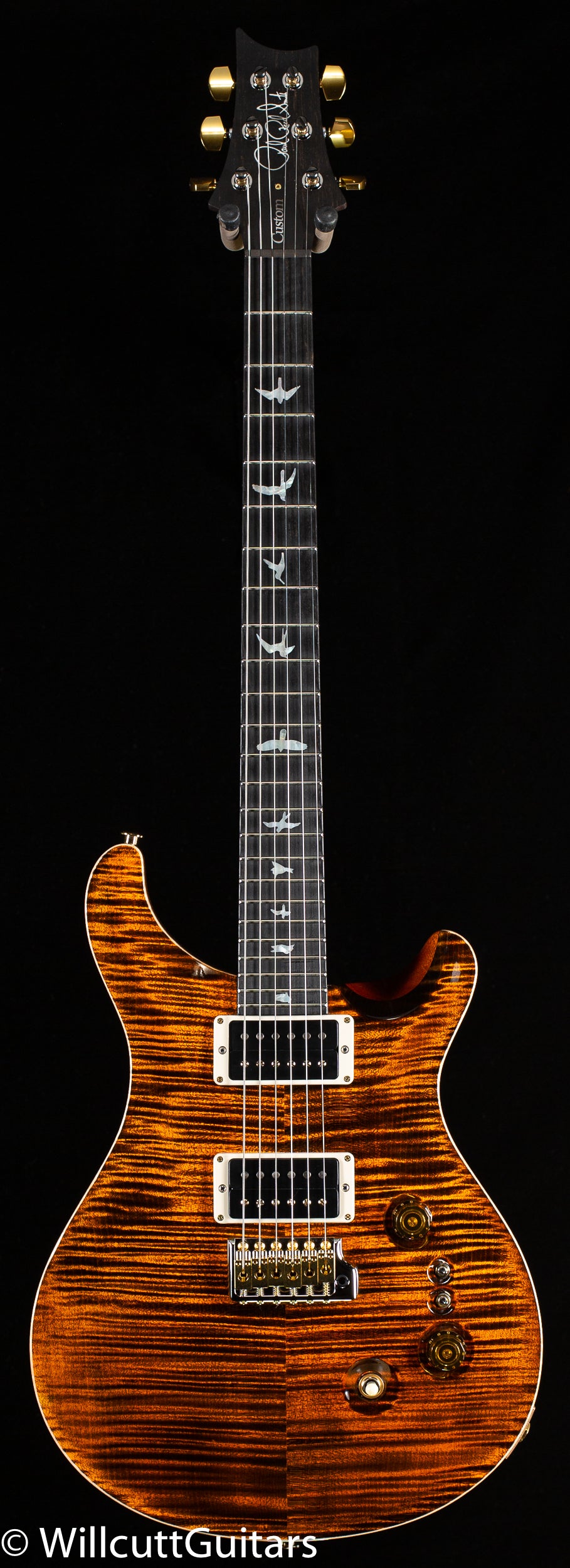 PRS Wood Library Custom 24-08 Orange Tiger 10 Top Rosewood Neck