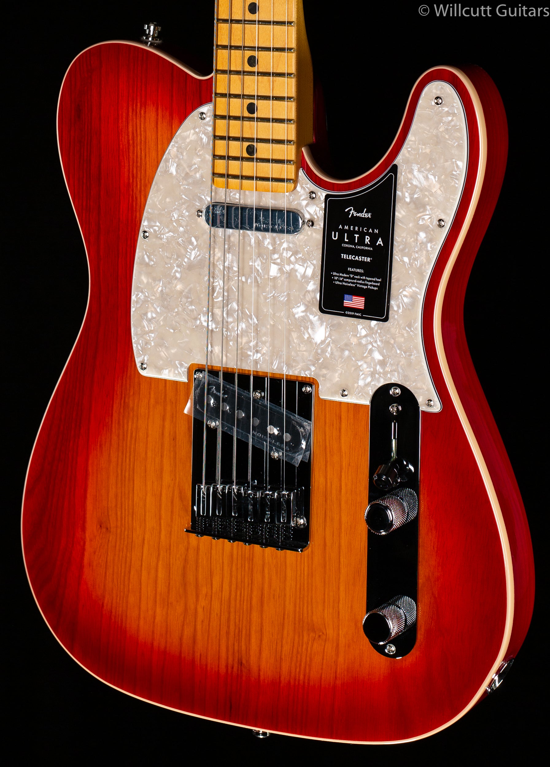Fender American Ultra Telecaster Plasma Red Burst (092) - Willcutt