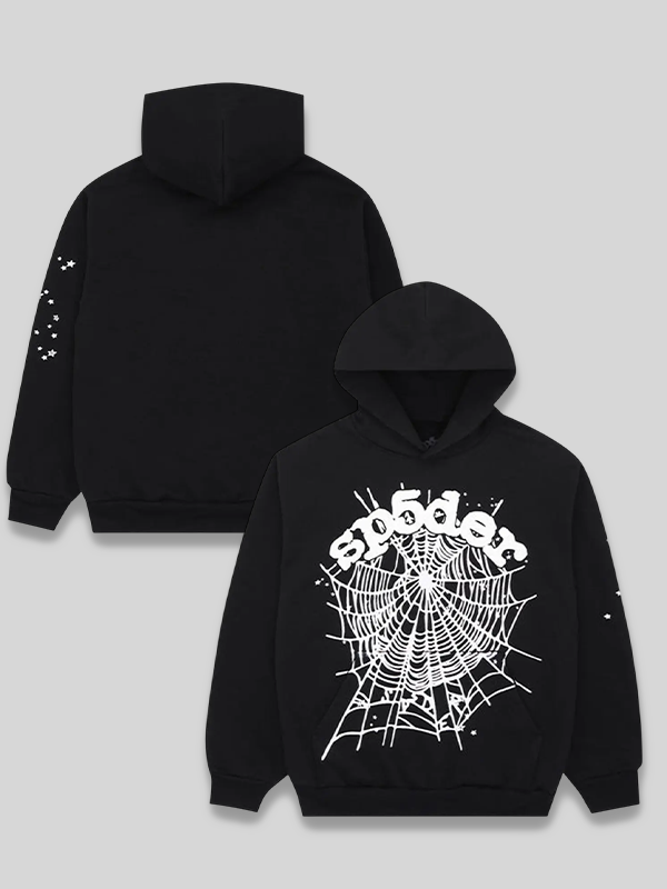 Sp5der OG Web Hoodie Black | Spider OG Web Black Hoodie