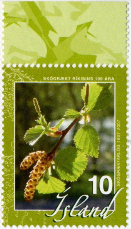 Island アイスランド |切手に見る樹木|11-木とデザイン|木の情報発信基地